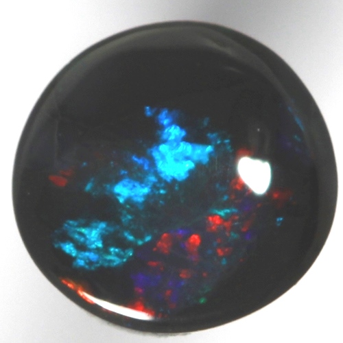 SOLID BLACK OPAL Sparkling bright red, blue and magenta